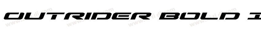 Outrider Bold Itali字体转换